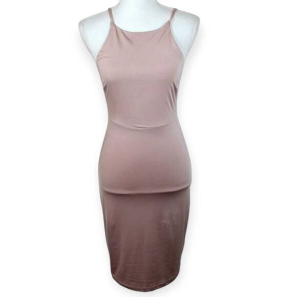 FOREVER 21 BLUSH BODYCON DRESS SZ.M EUC - Picture 1 of 4